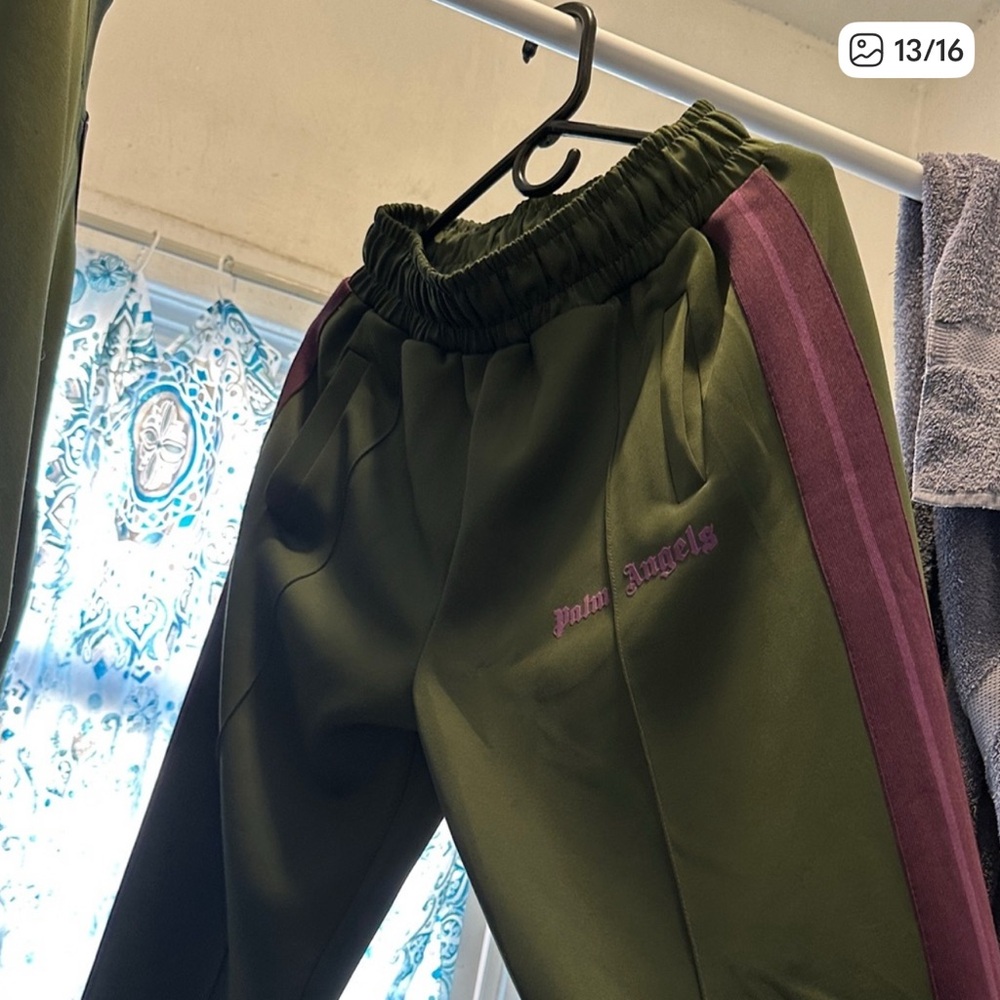 Palm Angels Olive and Purple Joggers EUC 100% Authentic
